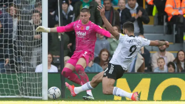 Aleksandar Mitrovic scores for Fulham