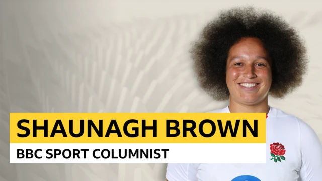 A graphic with an image of Shaunagh Brown and the words BBC Sport columnist