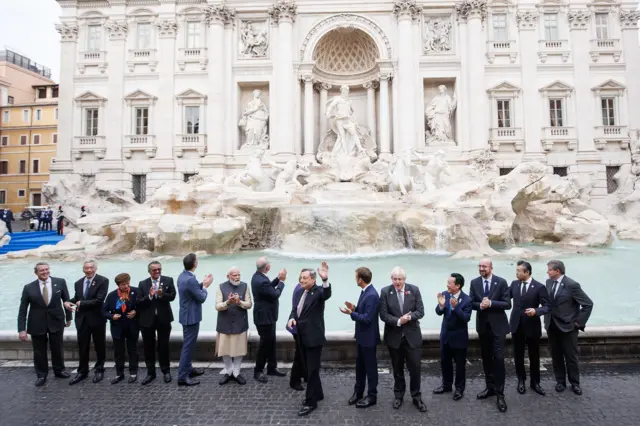 G20 group photo in Rome