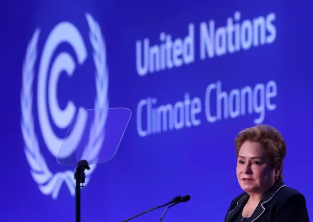 UNFCCC Executive Secretary Patricia Espinosa speaks at the start of COP26 in Glasgow,