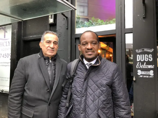 Gabon delegates Ghislain Moussavou and Hadi Ghossein