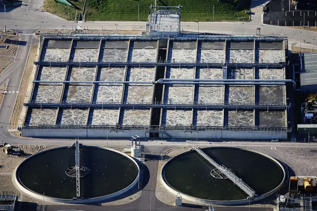 A sewage treatment works in Surrey