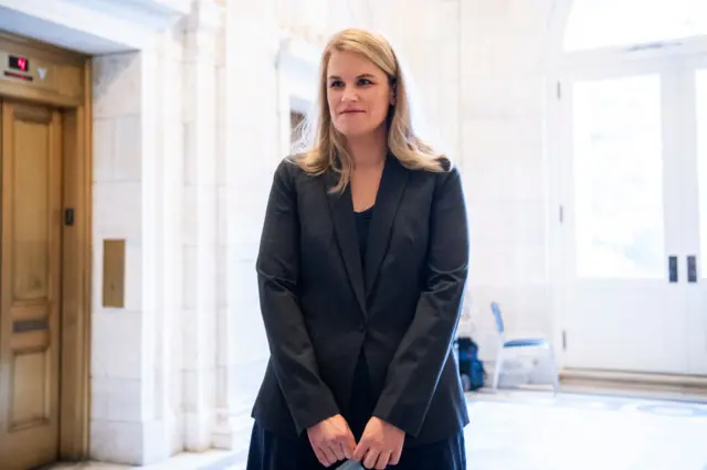 Frances Haugen, a former Facebook employee, arrives to testify during the Senate Commerce, Science and Transportation Subcommittee