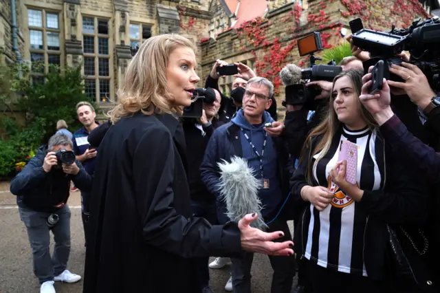 Staveley with fans