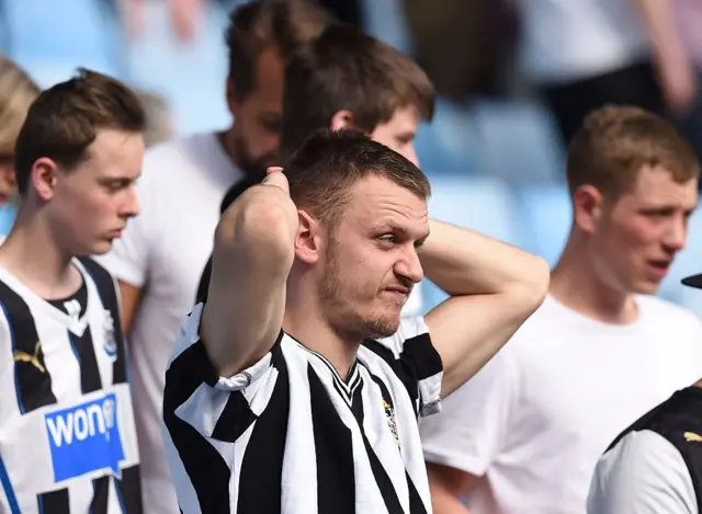 Despondent Newcastle fan