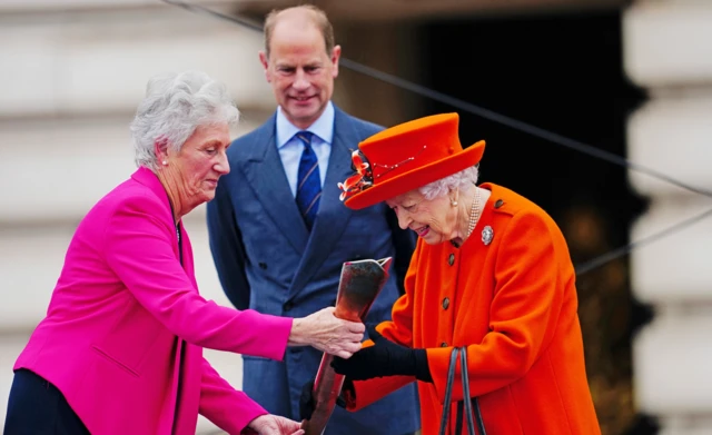 The Queen and Dame Louise Martin