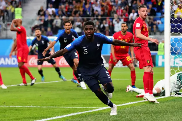 France beat Belgium at the 2018 World Cup