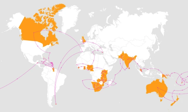 Baton relay route