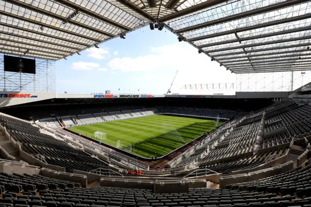 Interior view of St James' Park