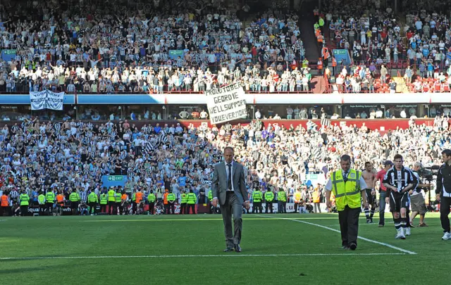 Dejected Shearer in stadium