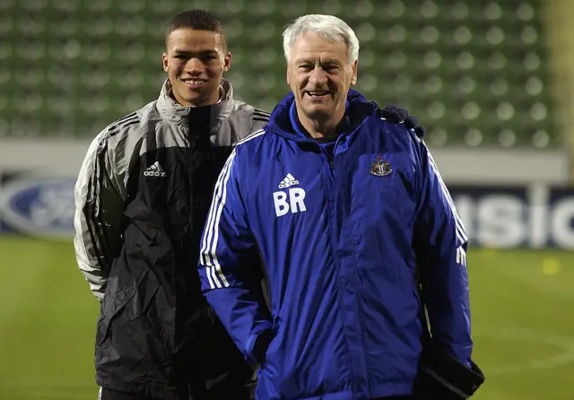 Jermaine Jenas with Bobby Robson