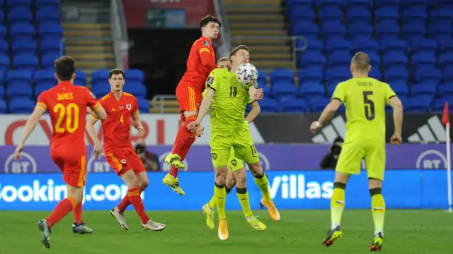 Wales 1-0 Czech match action