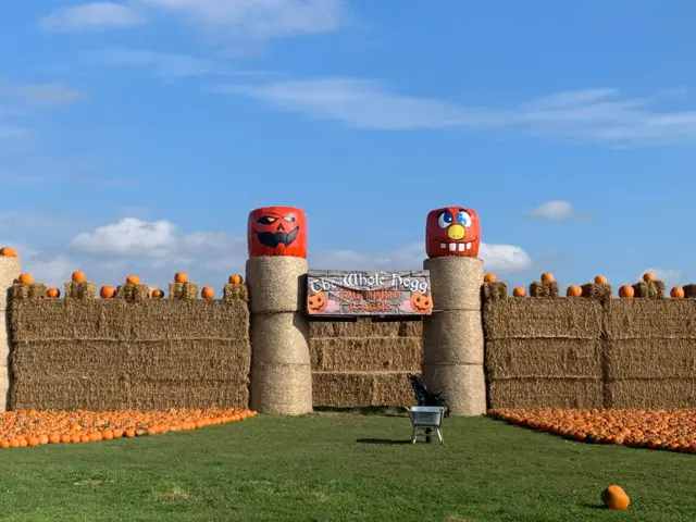 Hay bale castle