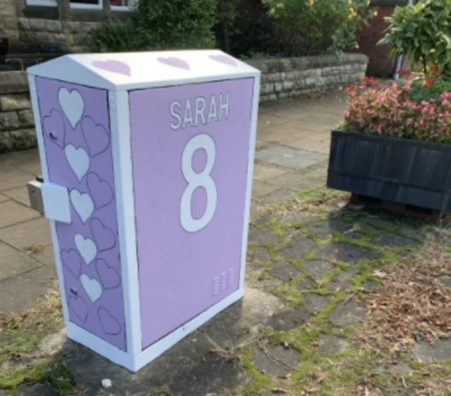 The phone and internet exchange box painted by the artist known as "Burley Banksey"