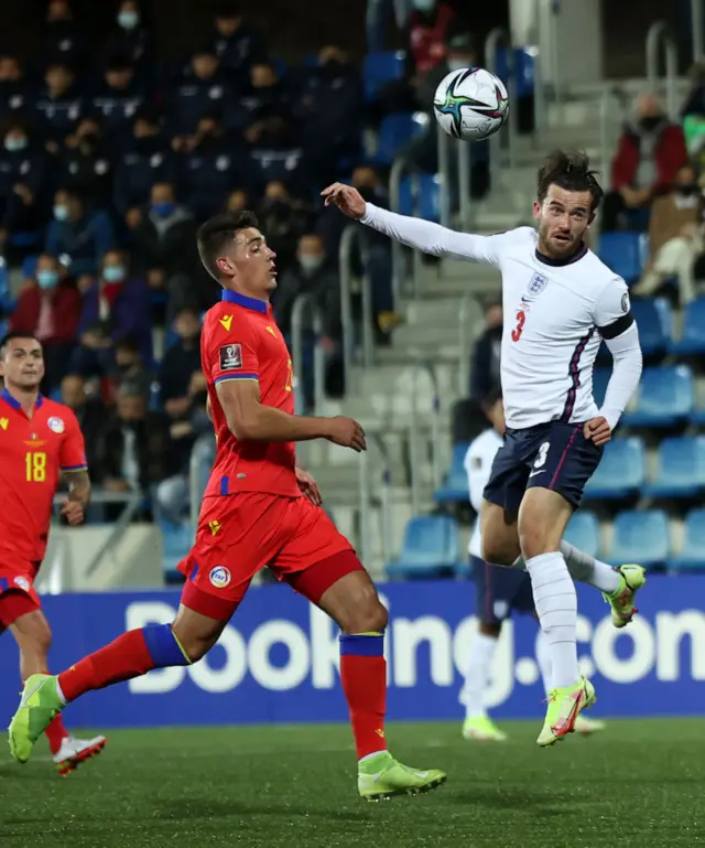 Ben Chilwell in action for England