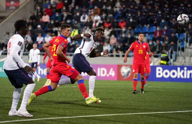 Tammy Abraham header for England