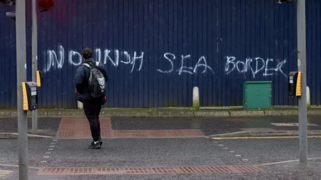 NO Irish Sea border graffiti