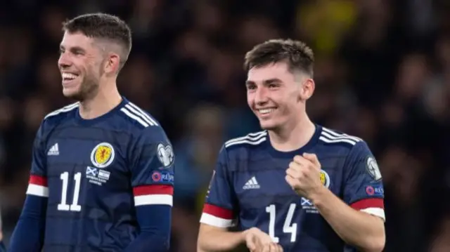 Scotland's Ryan Christie and Billy Gilmour