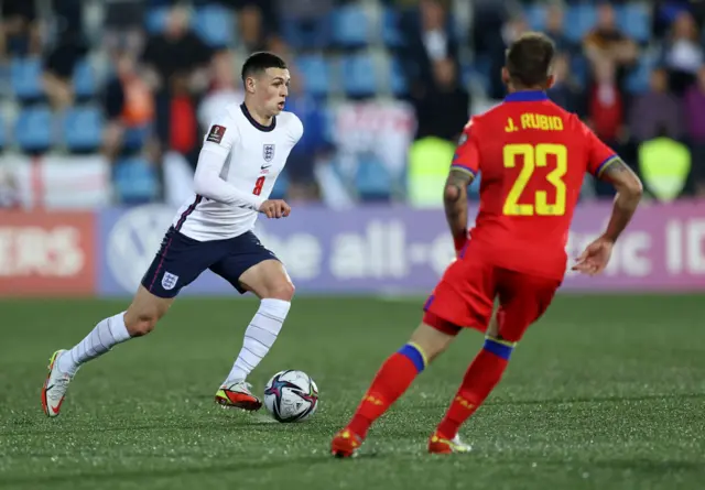 Phil Foden in action against Andorra