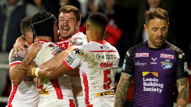 St Helens celebrate