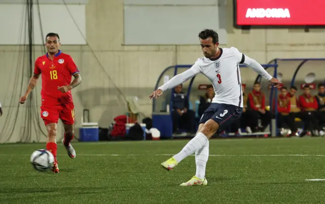 Ben Chilwell scores for England