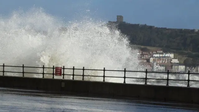 High waves at Scarborough seafront