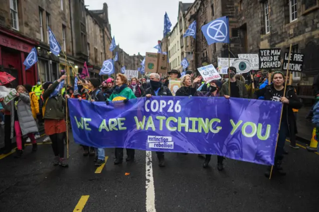 Protest at COP26 in Glasgow