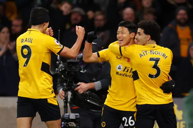 Hwang celebrates