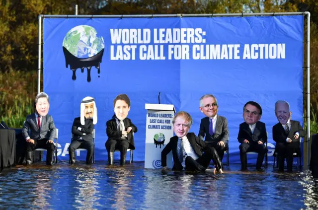 A protest in Glasgow during the COP26 summit