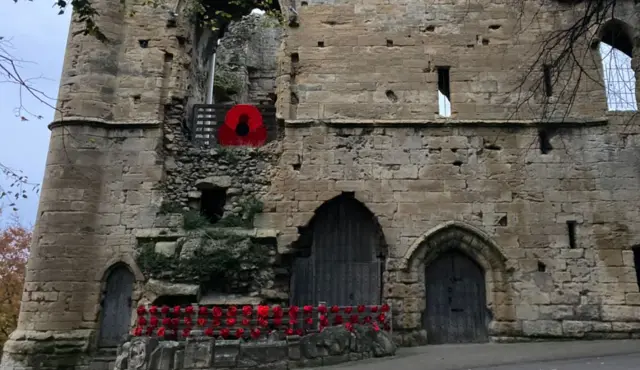 Poppy display, Knaresborough Castle