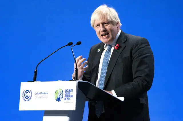 Boris Johnson at COP26