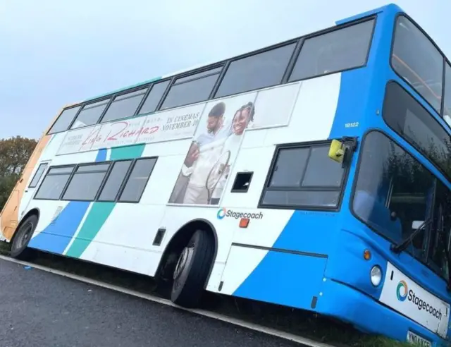 Crashed bus