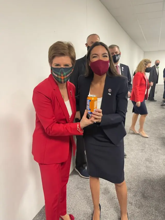 Nicola Sturgeon and Alexandria Ocasio-Cortez