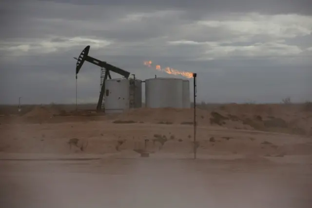 Oil facility in Texas, US