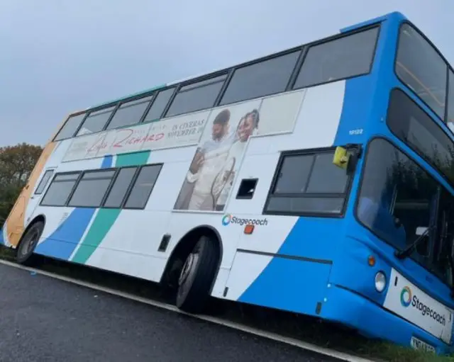 Crashed bus