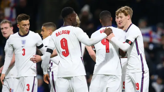England goalscorers Anthony Gordon and Folarin Balogun