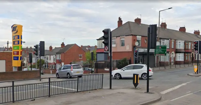 The junction of Balby Road and Mansfield Road