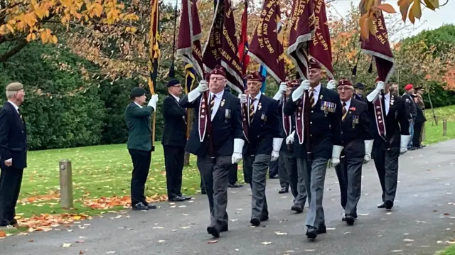 Veterans at funeral