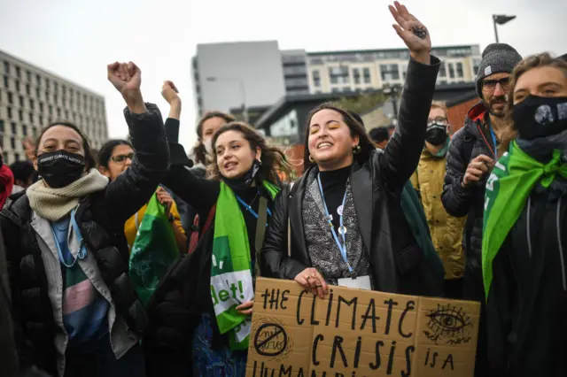 Protesters in Glasgow