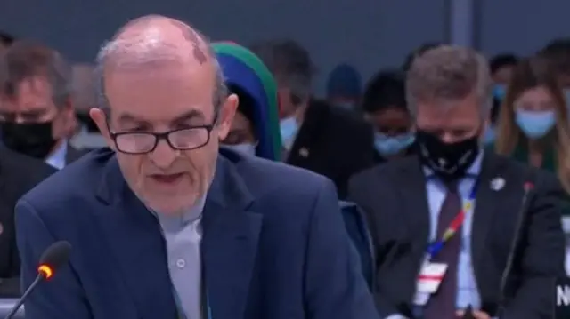 Iranian delegation at COP26