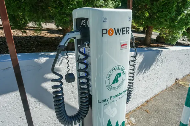 An electric car charger.