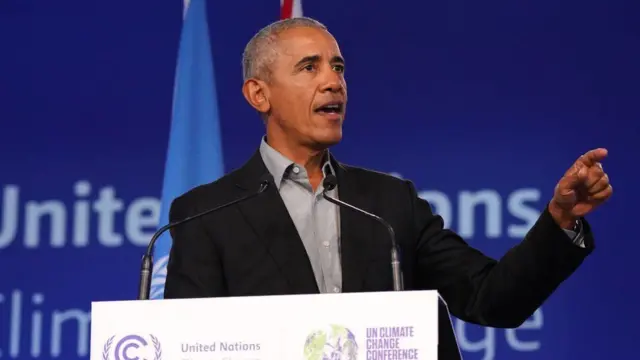 Barack Obama called on young people to "stay angry" in the fight against climate change