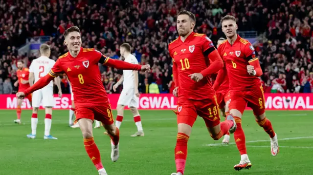 Wales celebrate