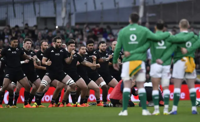 Ireland face the haka