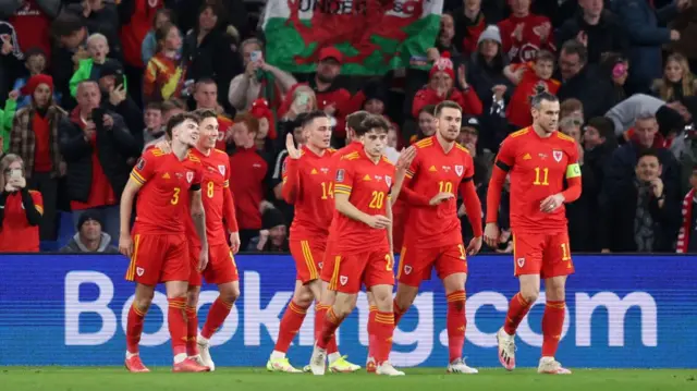 Wales celebrate