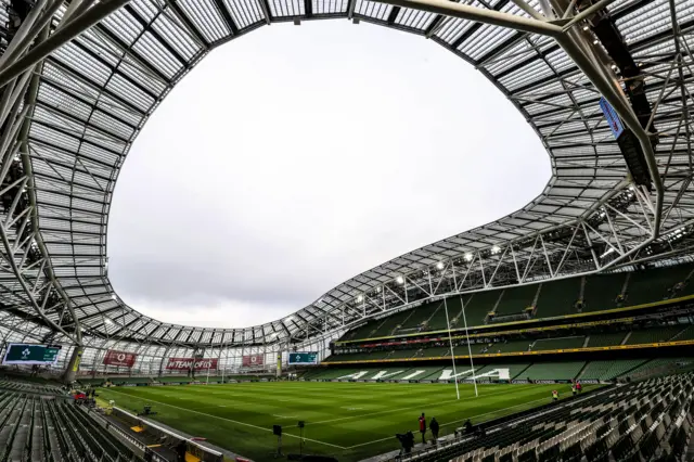 General view of the Aviva Stadium