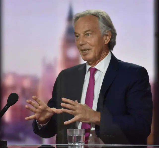 Former Prime Minister Tony Blair on the Andrew Marr Show