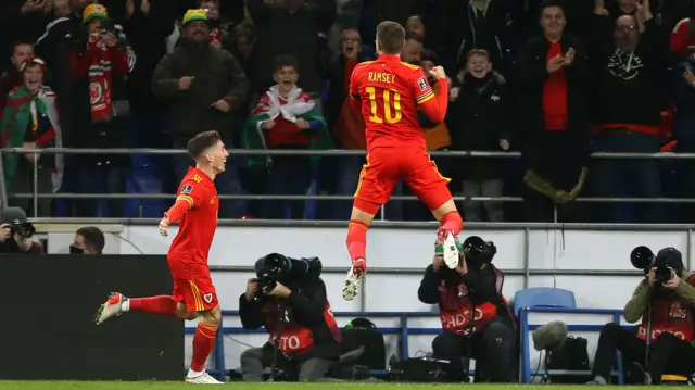 Wales celebrate