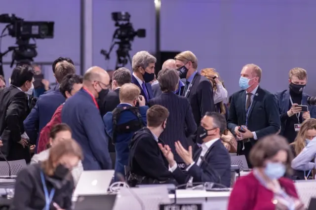 A huddle at COP26