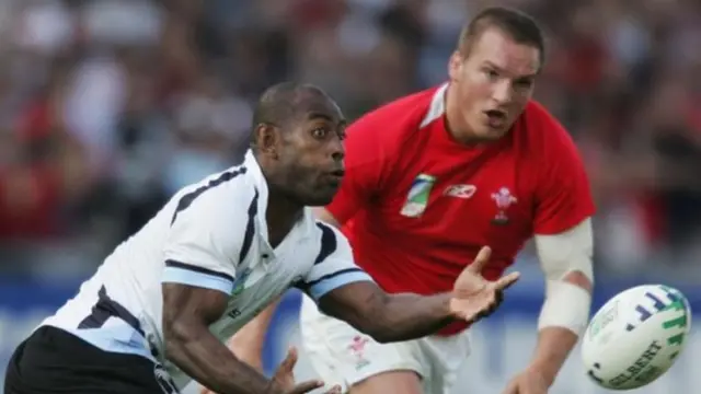 Gethin Jenkins (R) was in the Wales team that Fiji knocked out of the 2007 World Cup in France